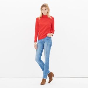 Sandro Red Esperenz Stretch-crepe Turtleneck Top b